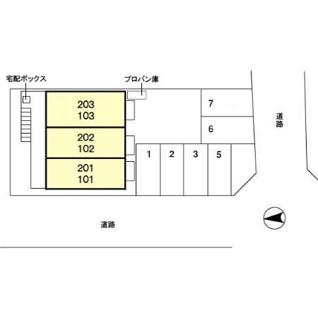 セジュールＭ２の区画図