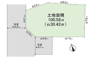茅ヶ崎市香川４丁目　売地の土地図