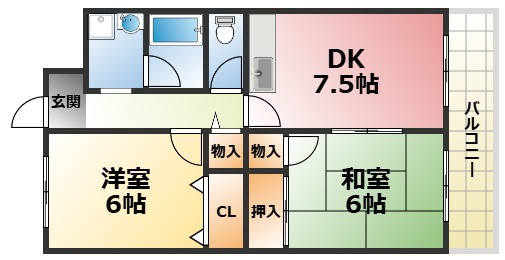 メゾンロブレ西宮の間取り