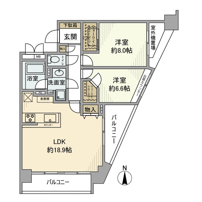 国立デュープレックスⅡの間取り