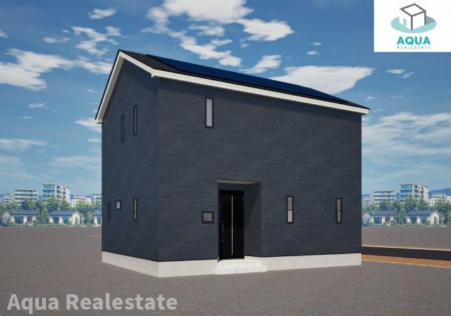 さぬき市志度の新築一戸建の外観パース|同仕様の外観の完成予想図です