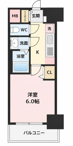 メイクスアート上前津Ⅵの間取り
