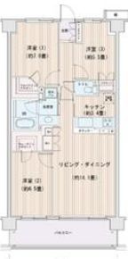 江東区豊洲３丁目の賃貸マンションの間取り