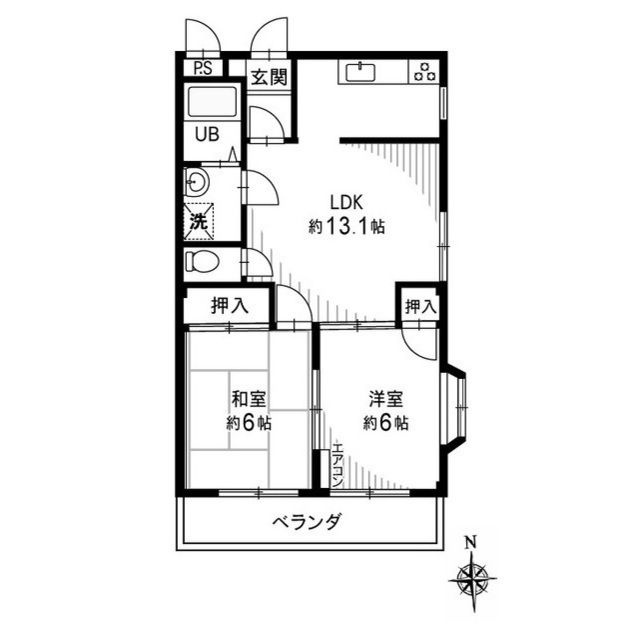 サニーハイム　Ｃの間取り