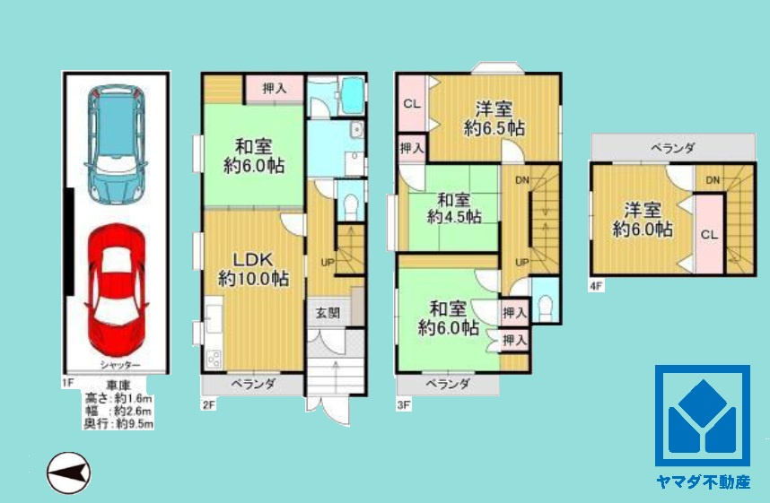 尼崎市東園田町3丁目の間取り