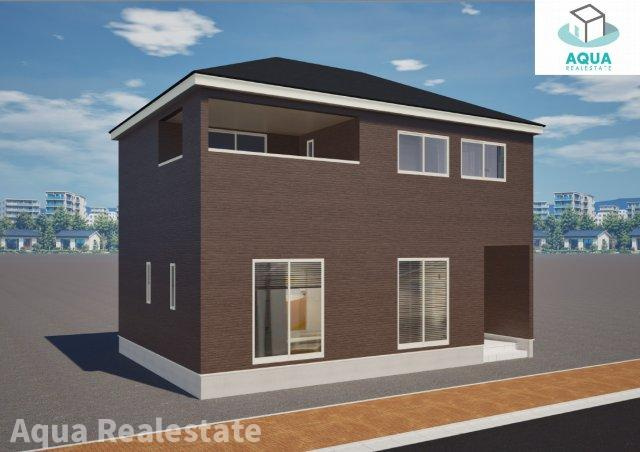 さぬき市長尾西の新築一戸建の外観パース|同仕様の外観の完成予想図です