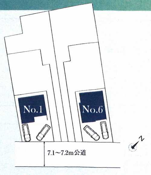 藤沢市辻堂東海岸0115⑥　新築戸建全6棟　№2の区画図