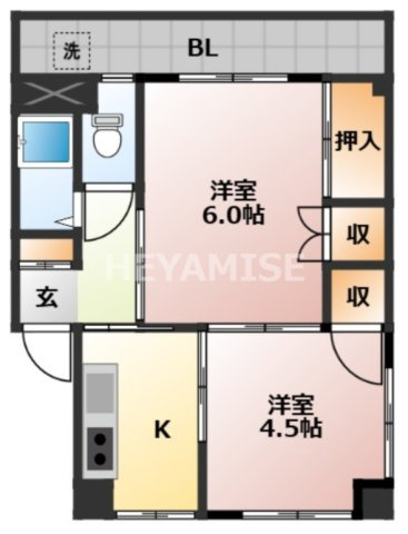 木下アパートの間取り