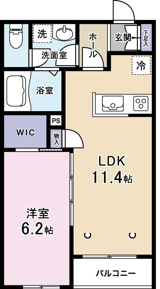 マンション柿の木 の間取り|間取りです。
