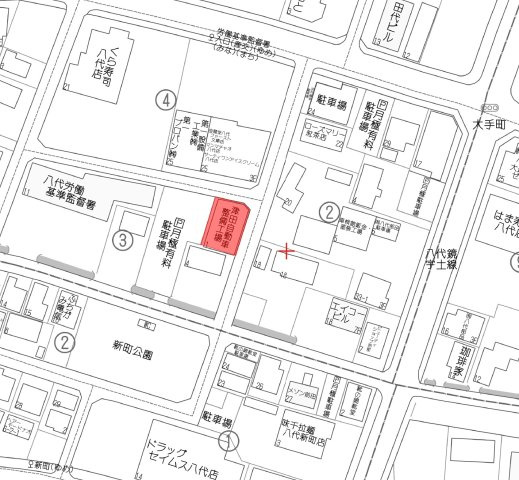 大手町2丁目　土地の地図