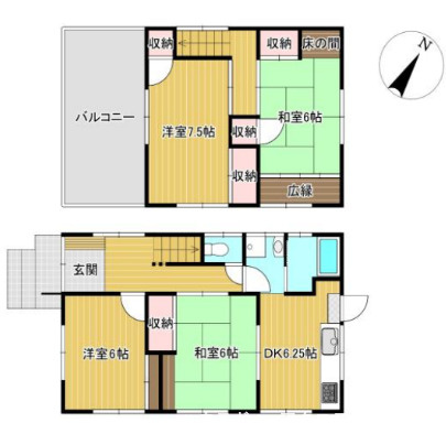 神辺町西中条　1199万の間取り