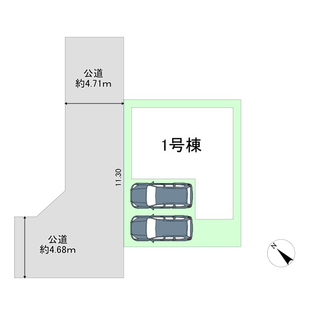 枚方市長尾家具町４丁目の新築一戸建の区画図|区画図
