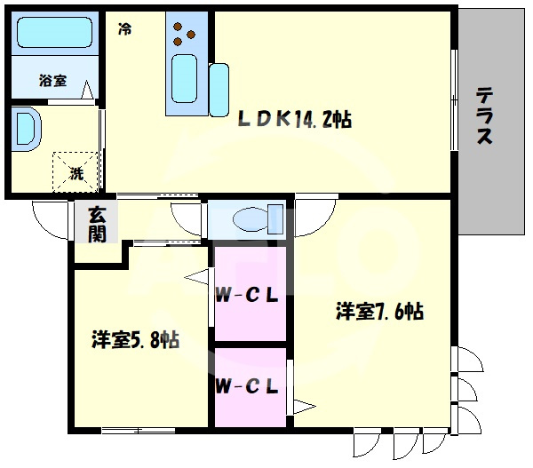 The Abeno　高松小学校区の間取り|The Abeno　間取り