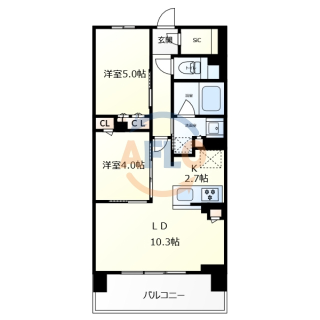 ジオエント阿倍野松崎町の間取り|ジオエント阿倍野松崎町　間取り