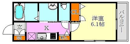 シャーメゾンコーストパートの間取り