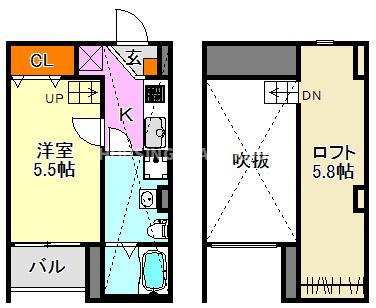 サンクス東須磨の間取り