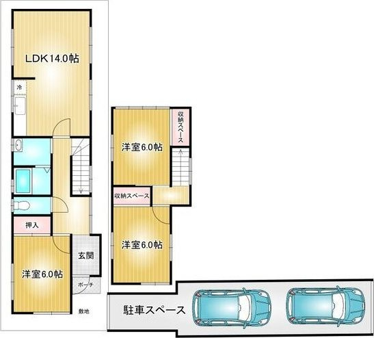 【間取り】 | 港区港陽3丁目戸建て