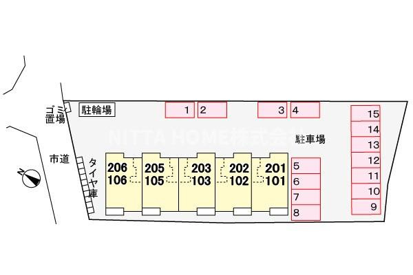 ガレントの区画図|タイヤ保管もできます◎
