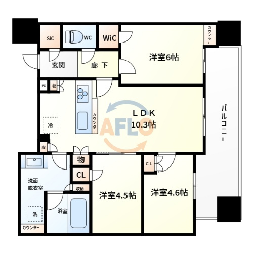 シエリアタワー中之島の間取り|シエリアタワー中之島　間取り
