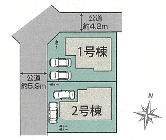 ■枚方市長尾台　第2期　新築一戸建ての区画図|全2区画
