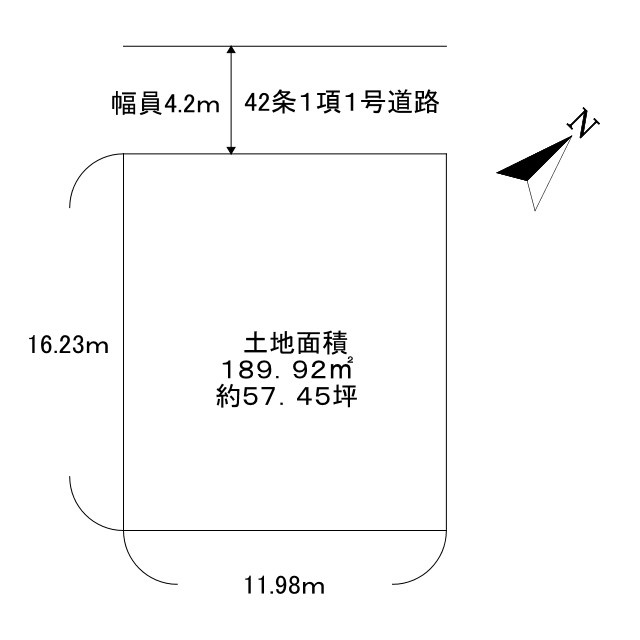 さつき台１番町　売地の土地図