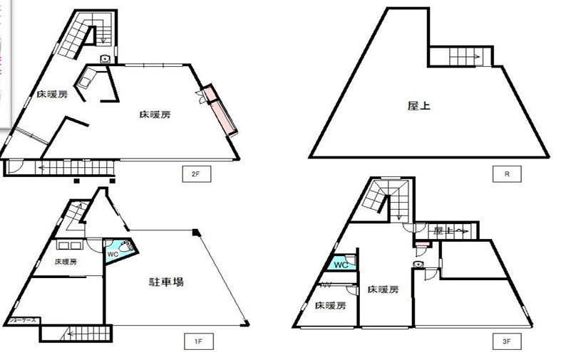 石橋２丁目　戸建店舗事務所の間取り