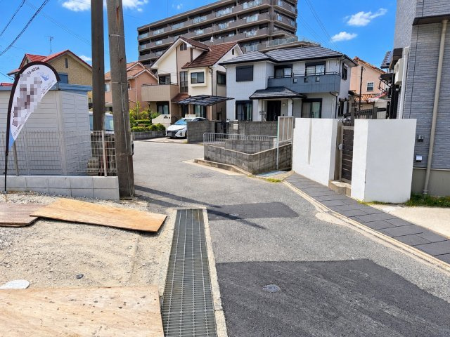 明石市大久保町江井島新築戸建の前面道路含む現地写真