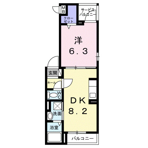 クラリエートⅣの間取り|間取図
