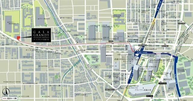 ガーラグランディ武蔵小杉の地図