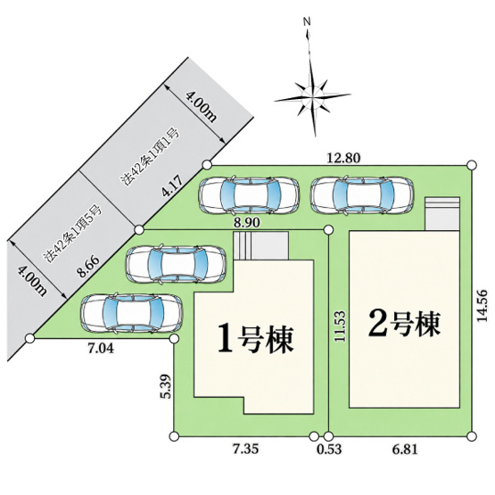 【区画図】 | ご家族様のプライベート空間が確保できる素敵な間取りです。また敷地ゆったりですので、おうち時間を楽しむのにもぴったりですね♪