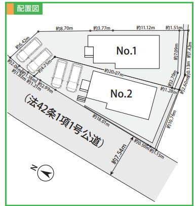 鎌倉市城廻5期　新築戸建　全2棟1号棟の区画図