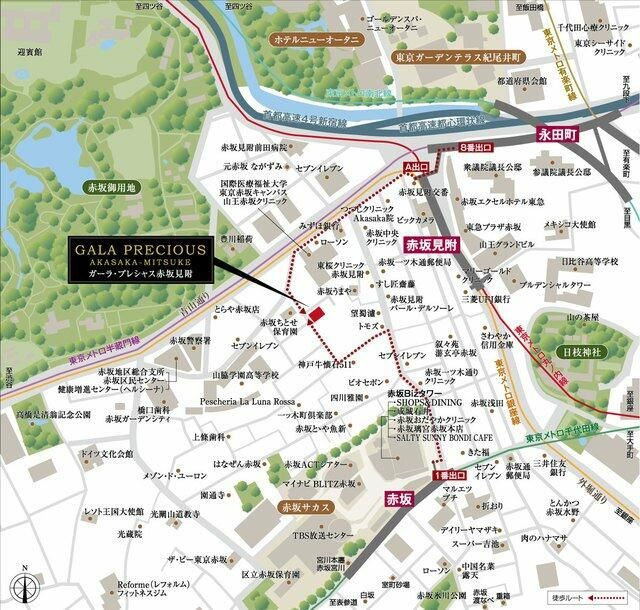 ガーラ・プレシャス赤坂見附の地図