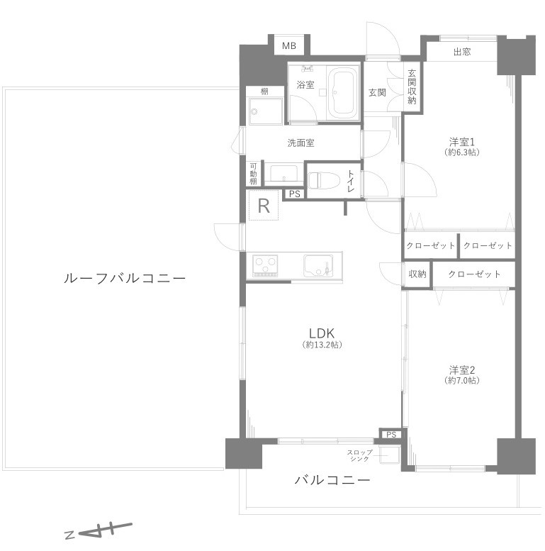 日神パレステージ瑞江西館の間取り
