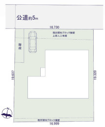 八王子市宇津木町　の区画図|敷地面積は約99坪のゆとりある区画設計です。広々としたお庭スペースを確保できるため、ガーデニングや家庭菜園も楽しめます。北側約5m公道に面しており、お車の出入れもスムーズに行っていただけます。