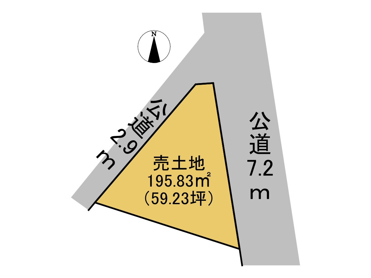 売土地　江南市鹿子島町中　59.23坪の土地図