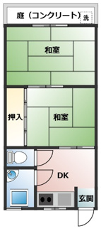 【間取り】 | たぶせアパートB棟