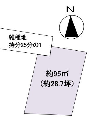 久喜市鷲宮の土地図|約95㎡売地！陽当り良好♪