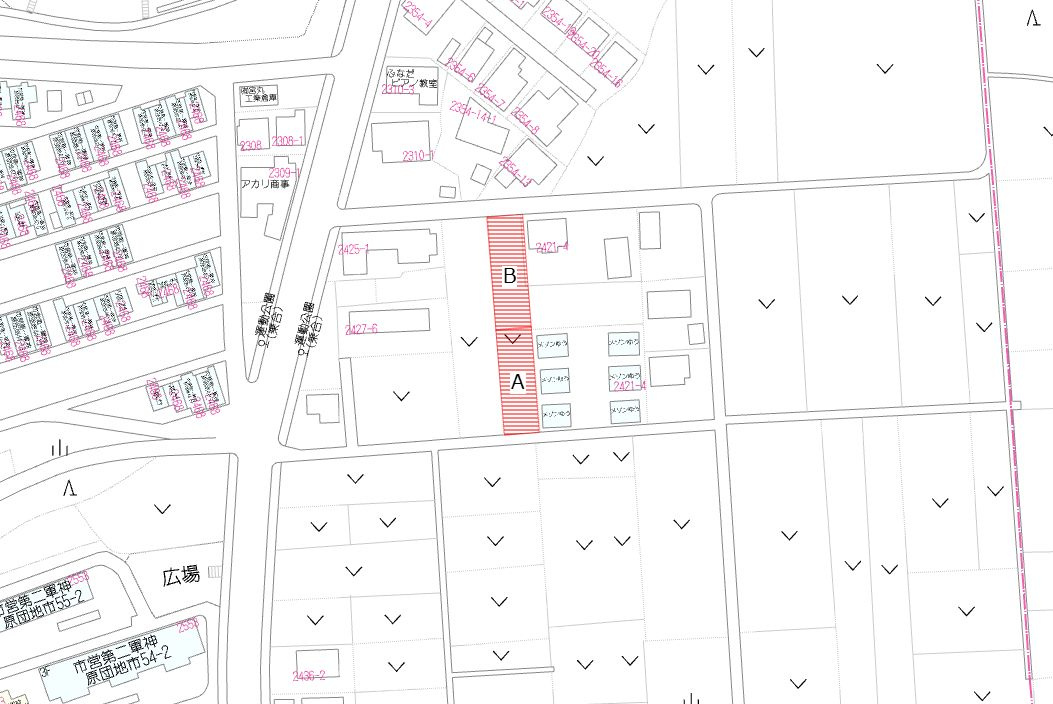 都城市高城町穂満坊の売地の土地図