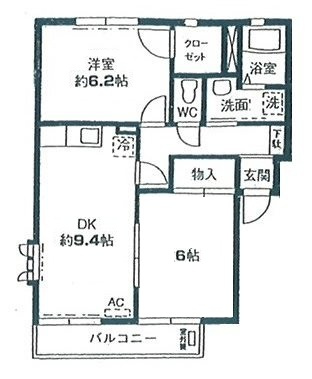 スクエア小杉 A棟 の間取り|間取りです。