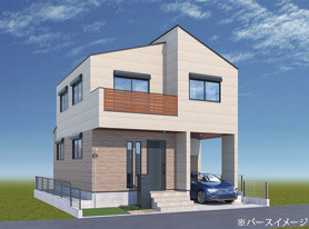 藤沢市辻堂元町２丁目　新築戸建の外観パース|イメージパスですので実際のものと多少異なります