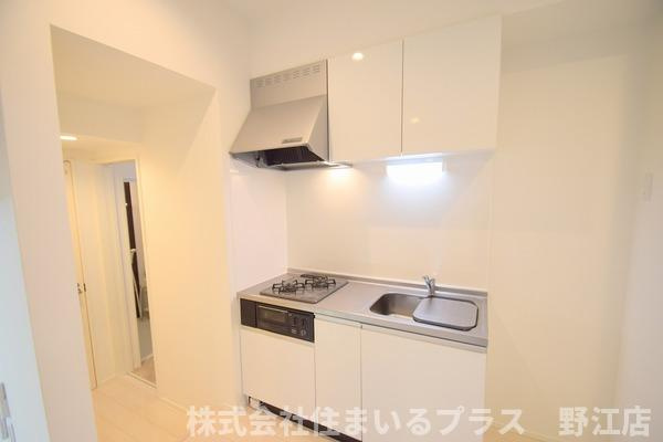 大阪市旭区清水１丁目のアパートのキッチン