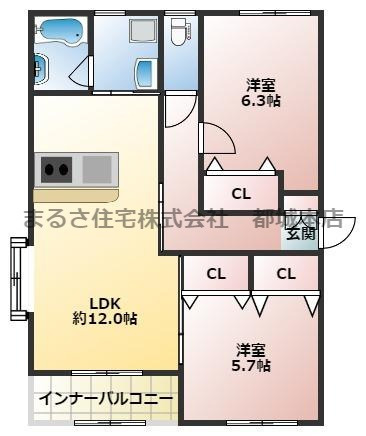 ベア・ボヌールの間取り|反転間取り有