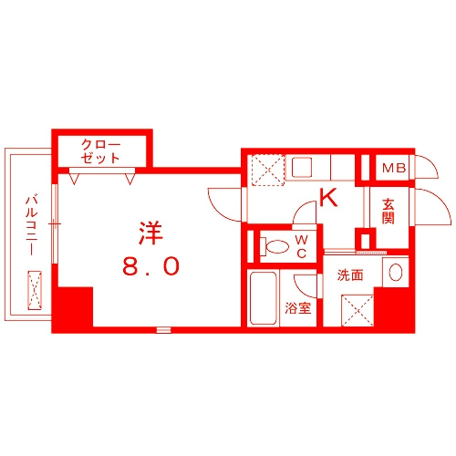 ザ・マンション横須賀の間取り|角部屋♪広々27.19㎡