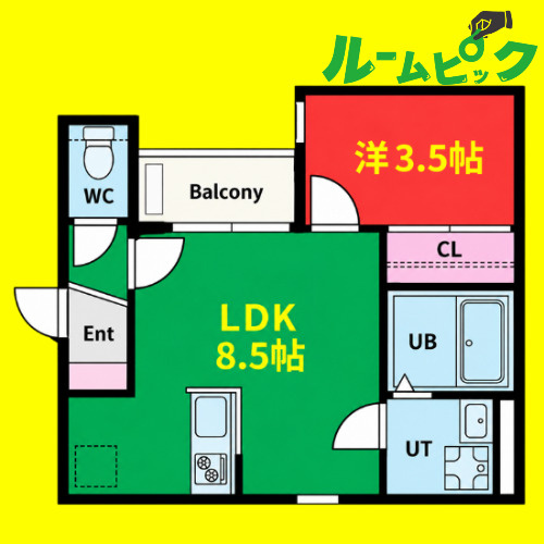 Katze志賀本通南(カッツェシガホンドオリミナミ)　名古屋市賃貸　仲介手数料無料の間取り