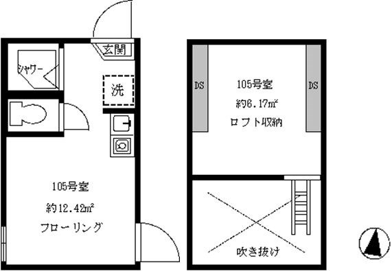 杉並区梅里２丁目のアパートの間取り