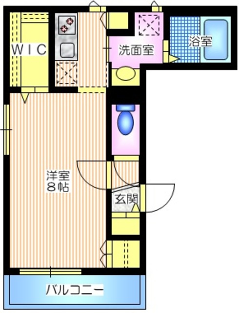 ロイテ中山の間取り|ゆったり広めの洋室８帖