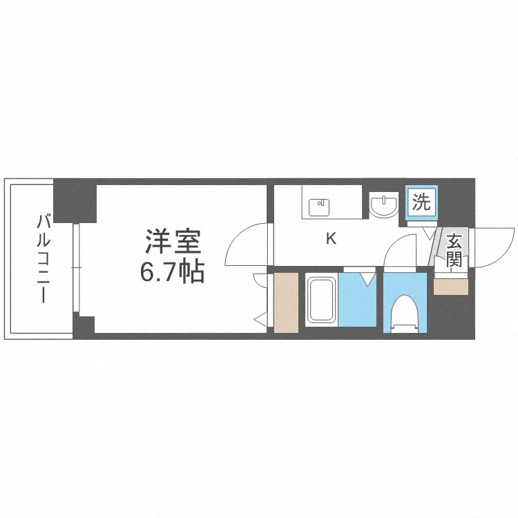 大阪市北区天神橋８丁目の賃貸マンションの間取り