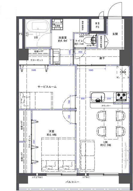 上池台マンションの間取り|間取りです。