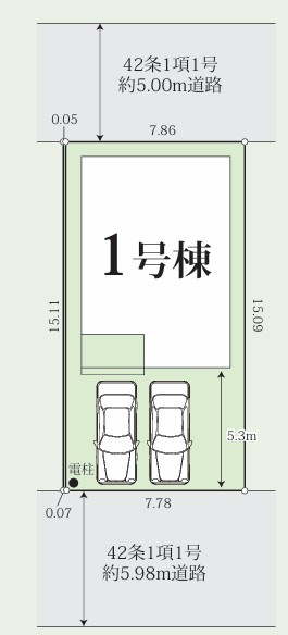 神戸市西区長畑町　新築戸建のエントランス|区画図です