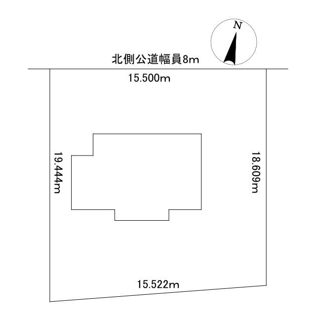 北見市新生町77番地38　中古売家の区画図